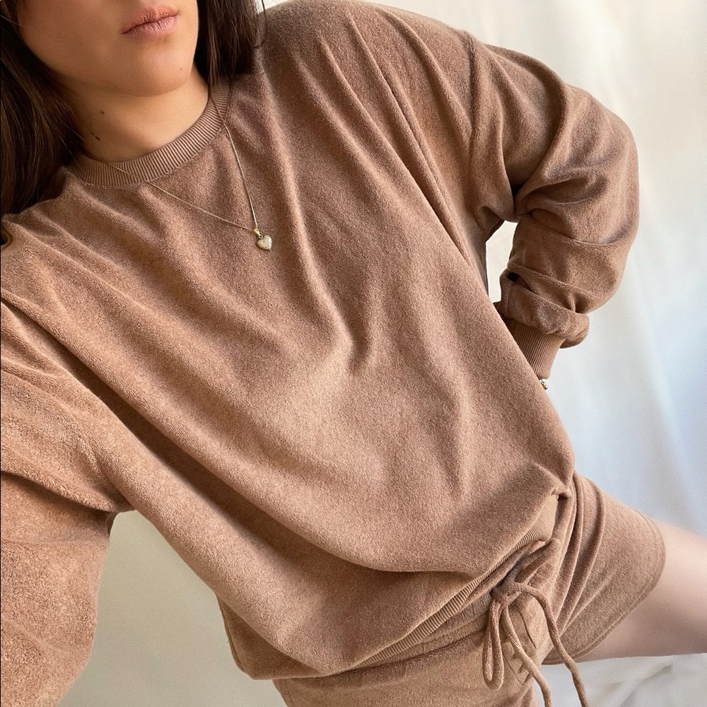 Size S RELAXED LOUNGE SET — In Mocha